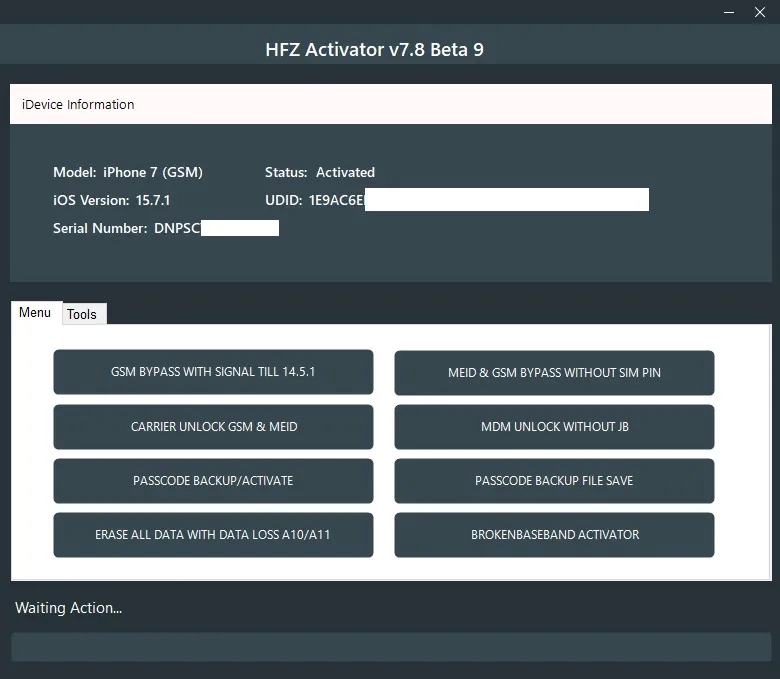 HFZ BYPASS Activation Lock in IPHONE/IPAD/IPOD BROKEN BASEBAND